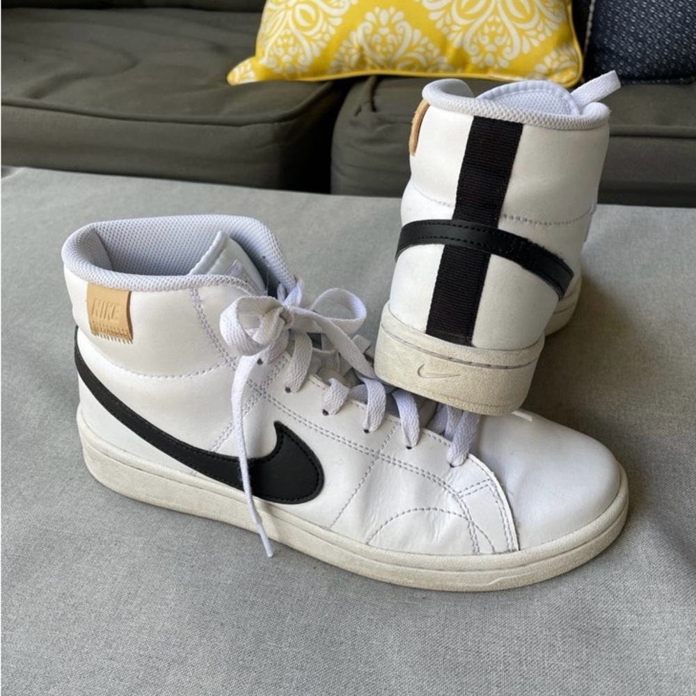 Nike royal court mid 2 black and white Nike blazers. Size women’s 8.5